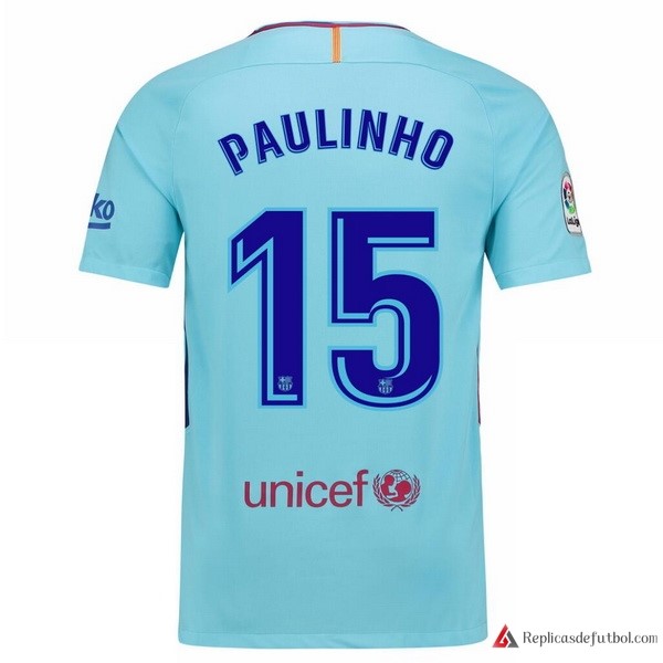Camiseta Barcelona Segunda equipación Paulinho 2017-2018